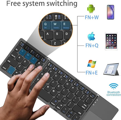 Foldable Bluetooth Keyboard, Pocket Size & Portable