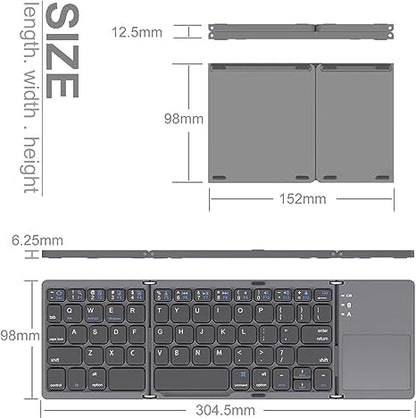 Foldable Bluetooth Keyboard, Pocket Size & Portable