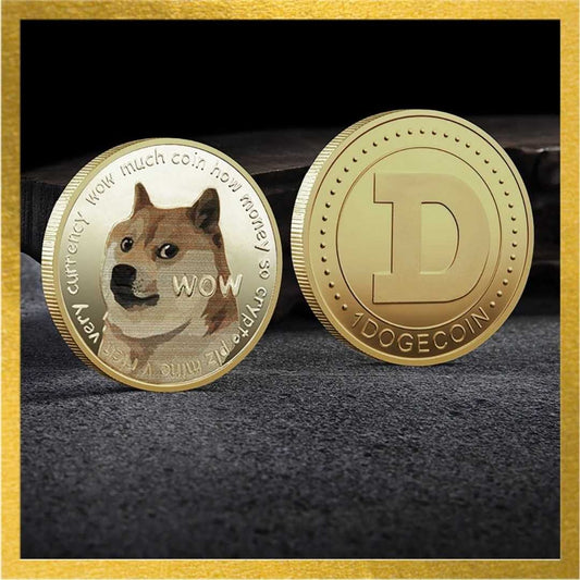 Gold Dogecoin Coins