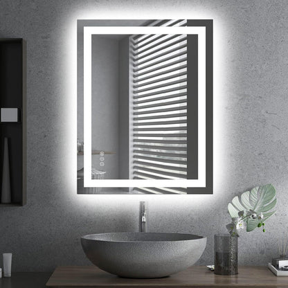 LED Bathroom Mirror with Front and Backlight