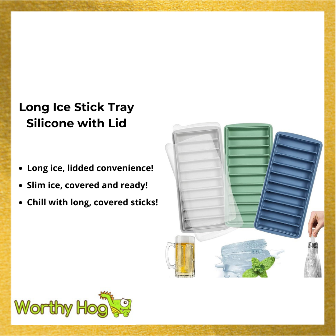 Long Ice Stick Tray Silicone with Lid