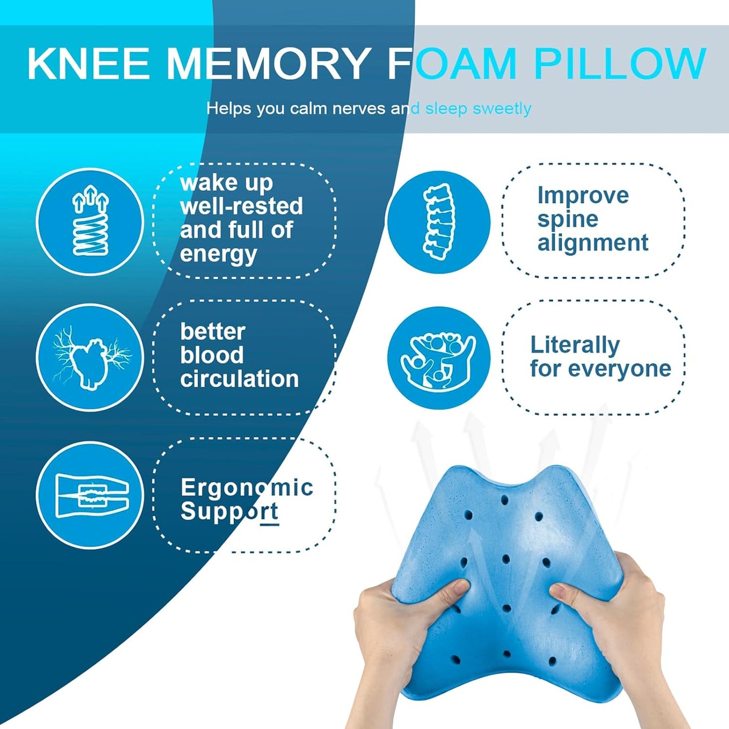 Orthopedic Memory Foam Knee Support Pillow