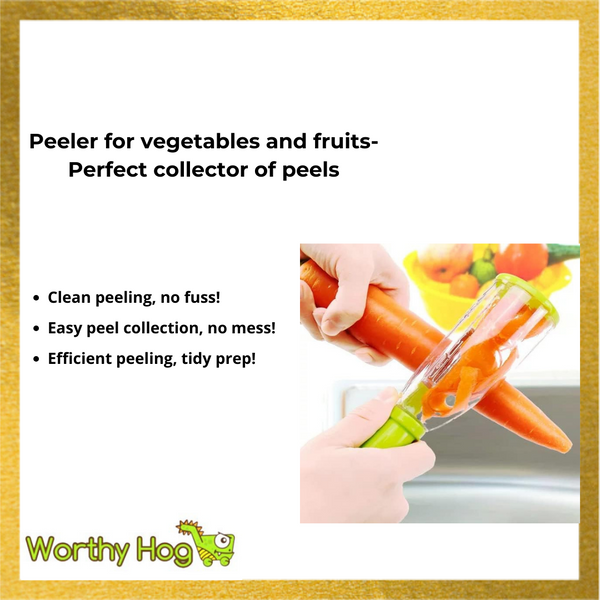 Peeler for vegetables and fruits- Perfect collector of peels
