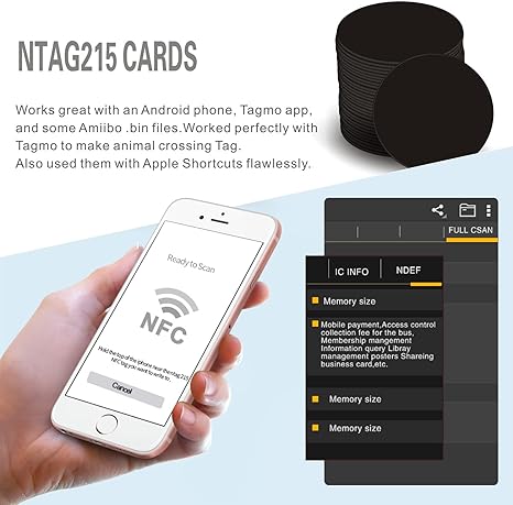 Programmable NFC Business Card Black NFC Cards (50pcs)