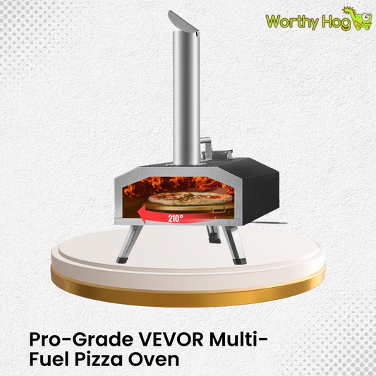 Pro-Grade VEVOR Multi-Fuel Pizza Oven – 12-16" Outdoor Pizza Maker for Backyard Chefs & Campers