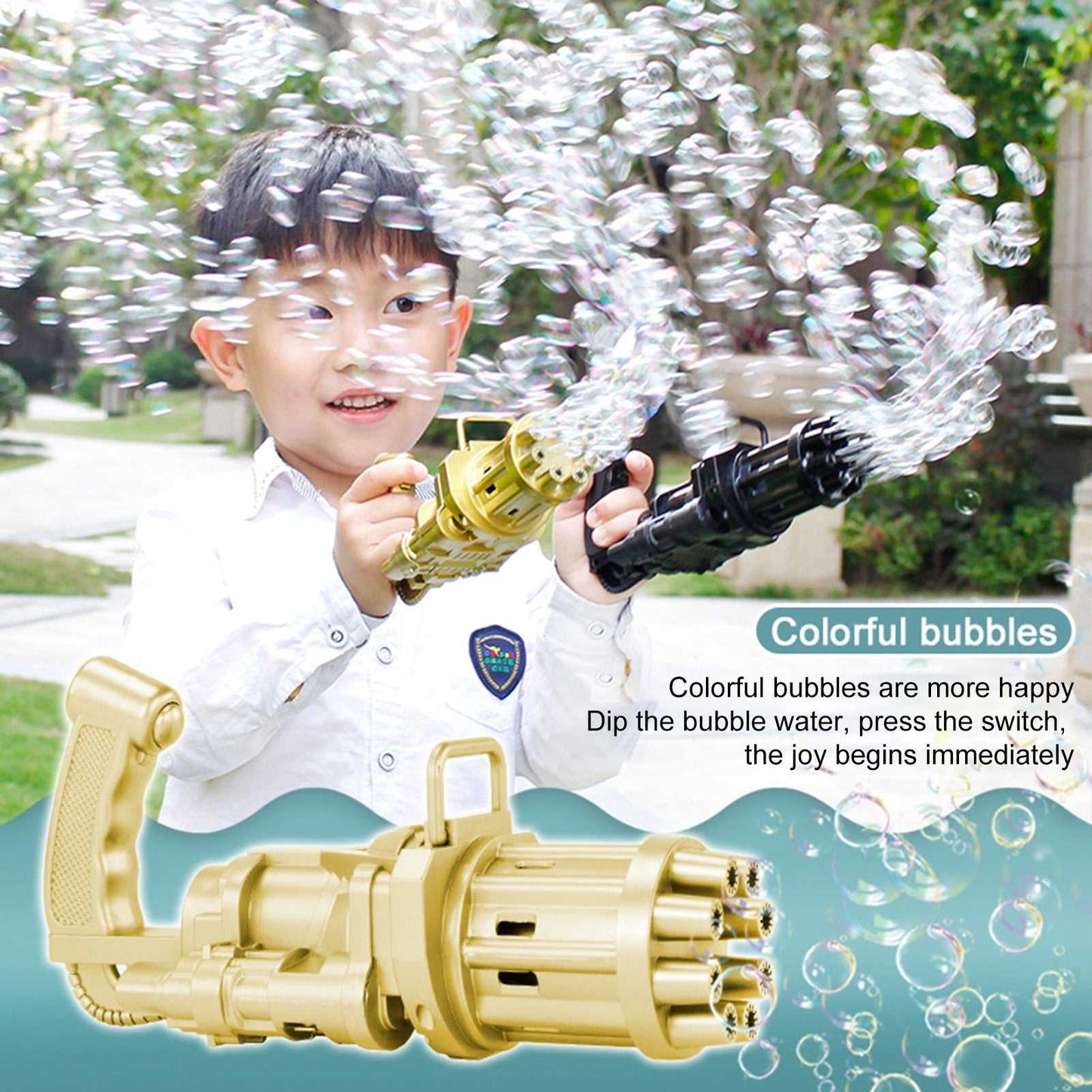 High Quality Automatic Bubble Blowing Gun (Chidren safe)