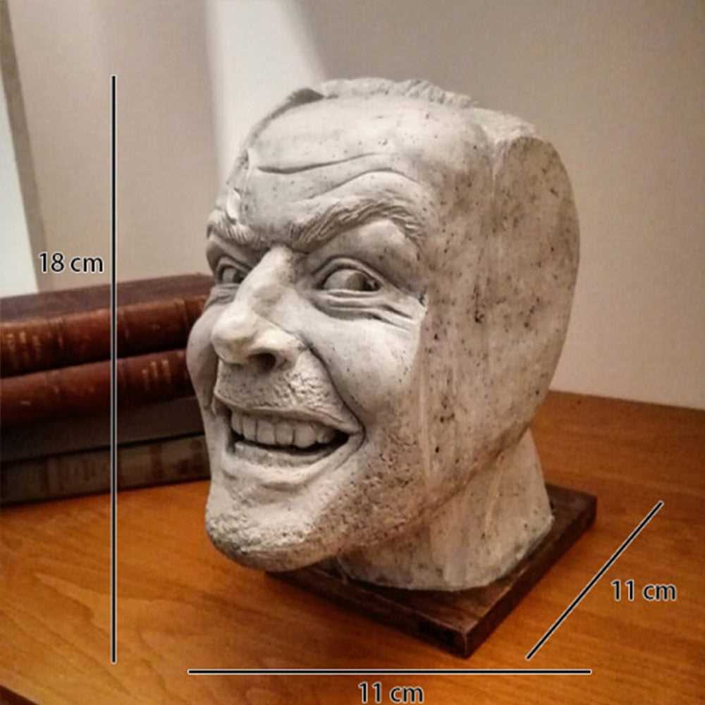 2021 new Sculpture Of The Shining Bookend Library Here’s Johnny Sculpture Resin Desktop Ornament Book Shelf hot