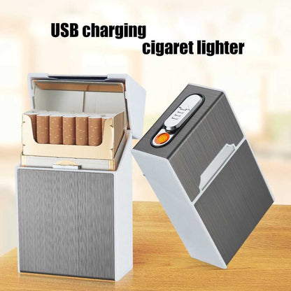 2-in-1 Cigarette Case Box Lighter - worthyhog