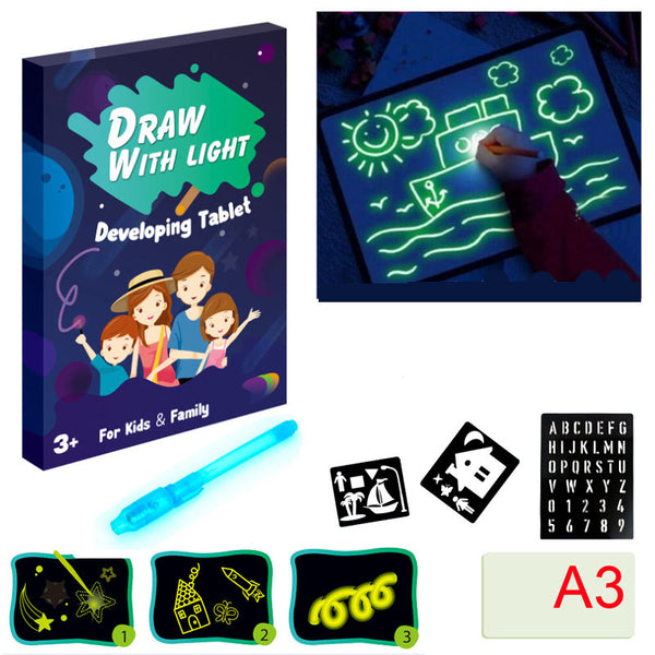 Magic Luminous Drawing Board Plus Magic Flourescent Pen For Kids