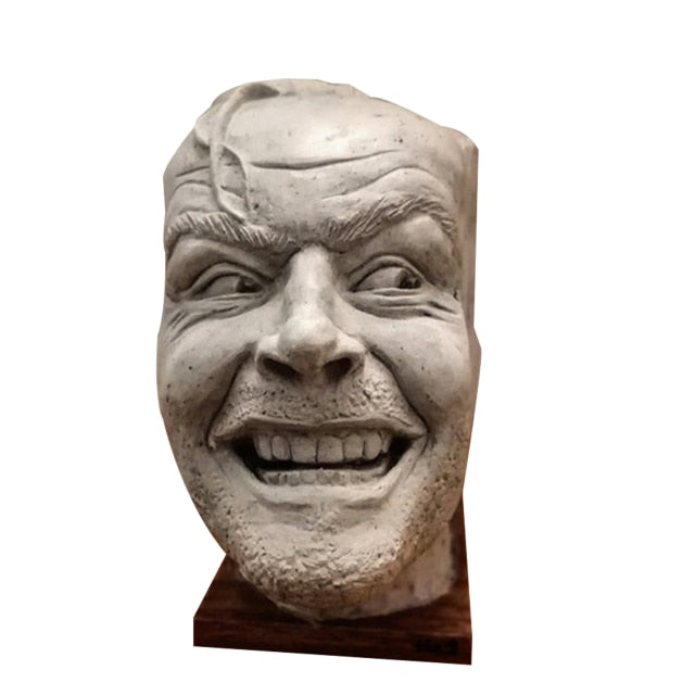 2024 new Sculpture Of The Shining Bookend Library Here’s Johnny Sculpture Resin Desktop Ornament Book Shelf hot