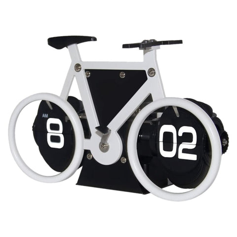 Retro Style Bicycle Shaped Page Flipping Clock | Classical Mechanical Desk Clock Digital Display for Office Decoration